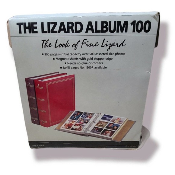 The Lizard Photo Album From The Galleria Collection 3 Ring Magnetic 100 Page NOS - Picture 1 of 2